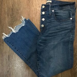 Madwell Cali boot cut jeans with distressed hem